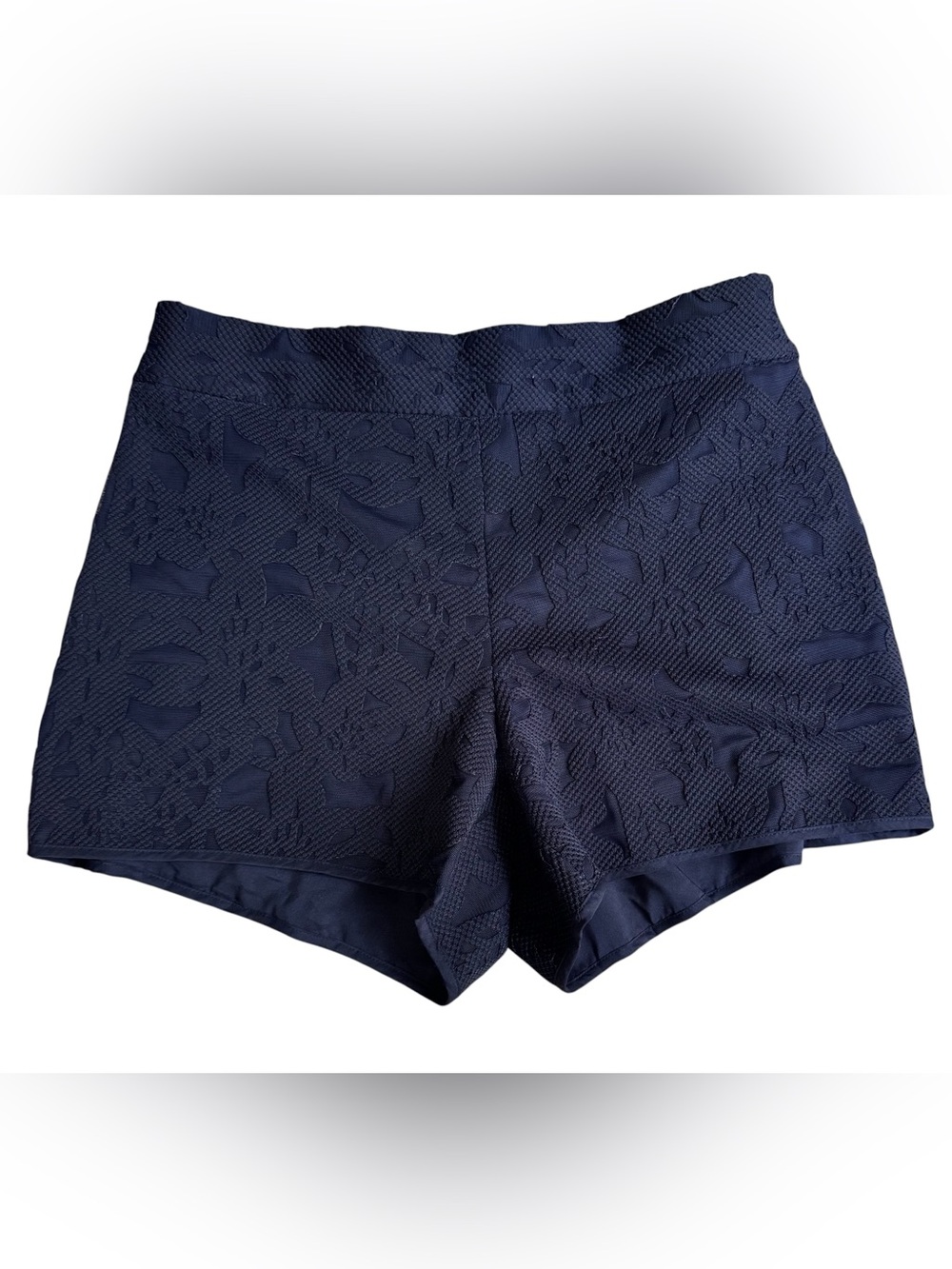Marie Oliver Black Textured Floral Jacquard Shorts Size Small